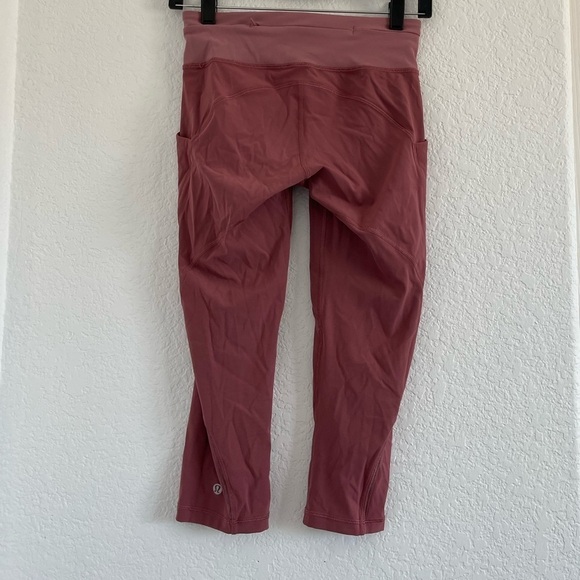 Lululemon Quick Feet Crop Auburn Quicksand - Picture 4 of 5
